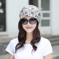 Women's soft turban hat in grey with black and white butterfly print for spring - M (56-58cm) / Grey Butterfly