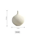 Small matte beige ceramic vase with horizontal ribbed texture in a minimalist Nordic style - Small 412326D (15.5CM)