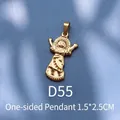 Vergoldeter 18K Herzanhänger mit Königinnenporträt und Heiligenikone, 1,5x2,5CM Größe - Einseitiger Jesuskind-Stil (D55)
