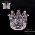 Iridescent crown-shaped glass nail crystal cup with dimensions 5.5cm x 5cm for manicure - Iridescent Crown Cup