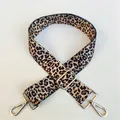 Adjustable leopard print bag strap with gold metal buckles for crossbody handbags - Pattern 42 Gold Clasp