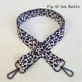 Detail of purple leopard print strap with gunmetal buckle and lobster clasp for bags - Pattern 45 Gunmetal Clasp