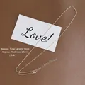Minimalist 14k gold-plated O-link chain necklace with 1.5mm width and adjustable clasp - 14K Gold (50cm/1.5mm)