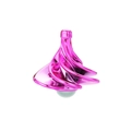 Rose pink electroplated wind-powered spinning top toy with a sleek spiral umbrella design - Pink (Boxed)