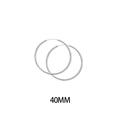Minimalistische S925 Sterling Silber Creolen mit 40mm Durchmesser in polierter Optik - Durchmesser 40MM
