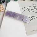 Elegant purple acetate hair clip with marble shell texture for women hair styling - Light Purple