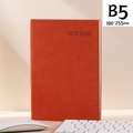 Professional orange B5 PU leather business notebook with buckle and office accessories - B5 Orange Red Nubuck Leather