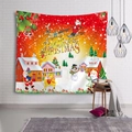Traditional Christmas tapestry with Santa and reindeer scene for wall decoration - 150x130cm / Santa and Sleigh