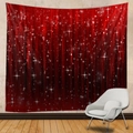 Sparkling red Christmas star backdrop tapestry for home decor and party photography - 150x130cm / Dreamy Starry Sky
