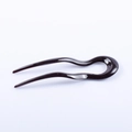 U-shaped hair fork in dark brown polished resin finish for elegant bridal hairstyling - Classic U-Shaped Style / Dark Coffee