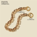 53cm dicke goldene Handtaschenkette mit runden Federverschlüssen und 84g Gewicht - BM-55 Gold