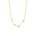 Collana costellazione dorata minimalista con quattro pietre di zircone bianco lucido - Oro-Acquario