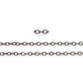DIY sieraden 5m gunmetal zwarte O-vormige schakelketting met detailweergave - Ronde O-Ketting / 3x2mm (5 Meter/Pak) / Gunmetal