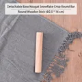 Polished wooden rolling pin for nougat and snowflake crisp, 16cm length and 2.5cm diameter - Rolling Pin / Round Wood Rod (Dia 2.5 * 16 cm)