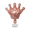 Small rose gold crown foil balloon with sequin pattern for birthday party, size 29x28cm - Small Rose Gold Crown