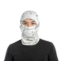 Tactical balaclava in light grey camouflage with breathable mesh fabric for outdoors - Snow Camo
