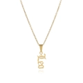 Close-up of polished gold Leo zodiac necklace pendant with a reflective finish - Gold Leo