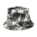 Cappello da pescatore donna in cotone con sfumatura tie-dye nero e bianco stile marmo - M (56-58cm) / Tie-Dye Nero e Bianco