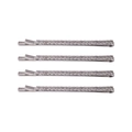 Set of four minimalist silver hairpins with sparkling rhinestones on white background - 1 Piece - Silver Rhinestone