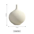 Minimalist white ceramic vase in large size with spiral texture, 22.5cm height - Large 412326B (22.5CM)