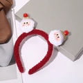 Cerchietto natalizio in peluche con graziose decorazioni 3D di Babbo Natale per donna - Babbo Natale