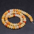 Macro shot of colorful translucent natural stone abacus beads for DIY jewelry making - 4*6mm 1 Strand (Approx 90pcs) / Topaz