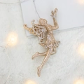 Pendaglio a forma di fata dorata glitterata per decorazione albero di Natale lucido - Angelo