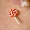 Mini sucette en argile polymère à spirale rouge et orange pour accessoires DIY - Rouge Orangé