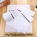 70g thickened fine mesh laundry bag set in various sizes on a wooden desk - 20*30cm / 70g Thickened Fine Mesh (Grey Zipper)