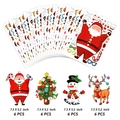 Set di adesivi natalizi fai-da-te con Babbo Natale, pupazzo di neve e renna per bambini - 14.5*21cm / 4 Design