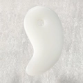 Heart-shaped resin massage tool in smooth white color for neck and back scraping therapy - White Ba Gua Tai Chi Shape