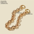 53cm klobiger goldener Taschenriemen für Handtaschen mit 2cm Breite und Finish - BR-55 Gold
