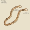 65cm dicke goldene Kettenriemen für Handtaschen mit 1,5cm Breite und runden Federringen - BS-65 Gold