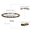Adjustable 6mm yellow tiger eye bead bracelet with stainless steel clasp for men and women - Yellow Tiger Eye