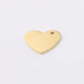 Gouden hartvormige hanger met spiegelafwerking van roestvrij staal voor DIY sieraden - Klein (17x19mm) / Goud