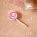 Rosa-weißer Lollipop-Anhänger aus Fimo für DIY-Haarspangen und Handyhüllen-Deko - Rosa & Weiß