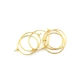 Golden DIY metal bead earrings accessory hoop components for custom jewelry making - 20mm / Gold