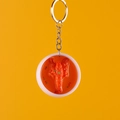 Creative PVC simulation food keyring featuring a mini lobster bowl pendant for bags - Boston Lobster