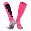 Calze da calcio professionali rosa e nere con suola antiscivolo per l'allenamento - Adulto (Taglia 38-44) / Rosa Rosso