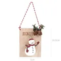 Addobbo natalizio in legno con pupazzo di neve, pigna e cordino rosso 10,5cm - Clip per foto Pupazzo di Neve in legno naturale