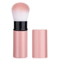 Makroaufnahme des tragbaren versenkbaren Make-up-Pinsels mit rosa Borstenverlauf - S / Rosa