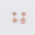 6mm Roségold Edelstahl-Ohrstecker mit Öse für DIY-Schmuckherstellung und Anhänger - 6mm Roségold (Einzelstück)