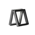 Detail of black PE film floating display boxes for jewelry and coins showing thin membranes - 7cm*7cm / Black