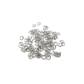 Silver open jump rings for DIY jewelry making and necklace connector accessories - White K/Silver