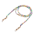 Detalle de cadena para gafas en arcilla polimérica de colores con cierres de langosta - Color Macarrón