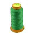 Grass green high-strength polyester thread for DIY jewelry weaving on a yellow spool - Grass Green