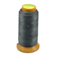 Dark grey high-strength polyester jewelry cord wound on a yellow plastic spool - Dark Gray