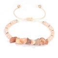 Pulsera boho trenzada a mano con piedras naturales y cuentas de cristal rosa - Aventurina Rosa