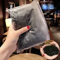 Pack of 800 black small thickened elastic hair ties for kids in a matte resealable bag - Pure Black Small Thickened Bagged