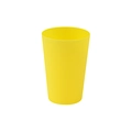 Single yellow stacking cup made of durable PP plastic for children's logic training games - 260ml / Yellow